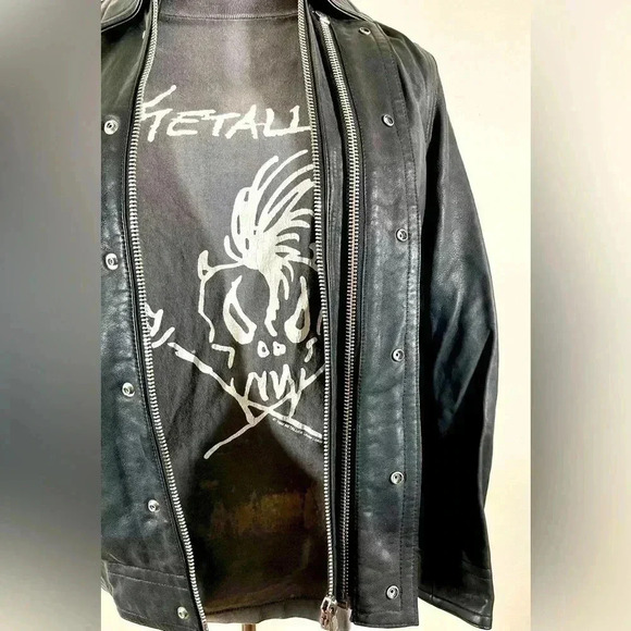 Zadig & Voltaire | Lamb Leather Biker Jacket | Zip or Snap Front | W FR 36 US 4 - Picture 2 of 8